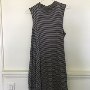 Brandy Melville navy blue and creme striped dress!